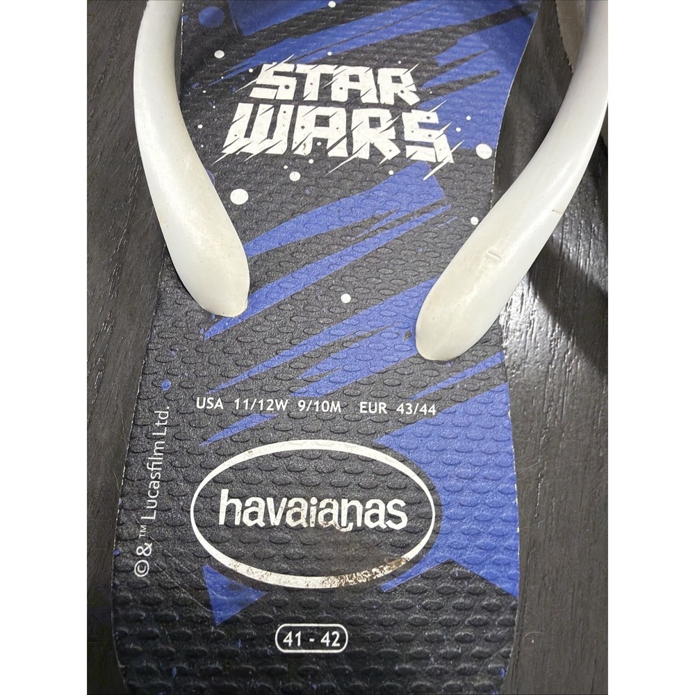 Havaianas Top Star Wars Flip Flop - Storm Trooper Star Wars Blue/White 11 Men - Picture 2 of 5